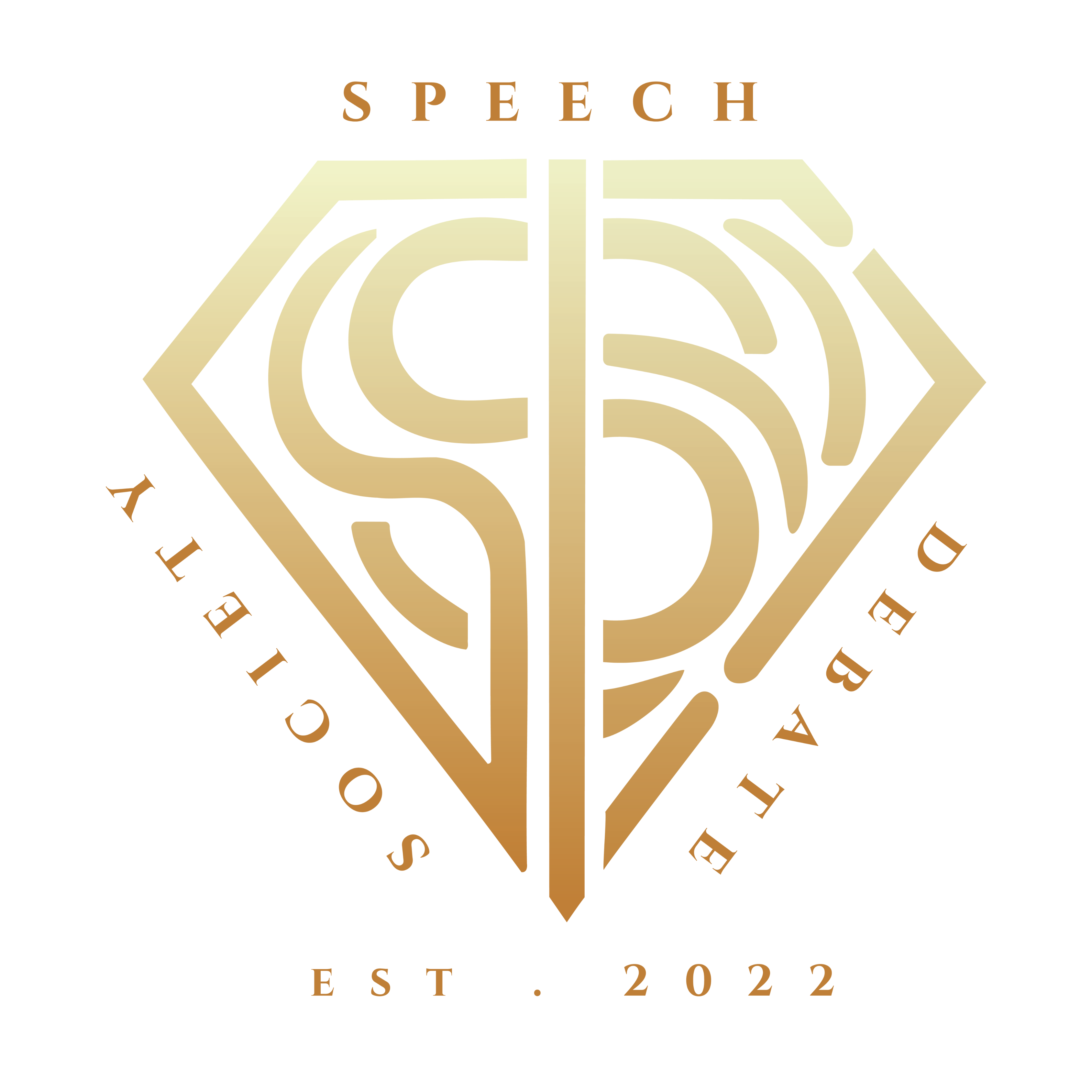 Logo for speech and debate society